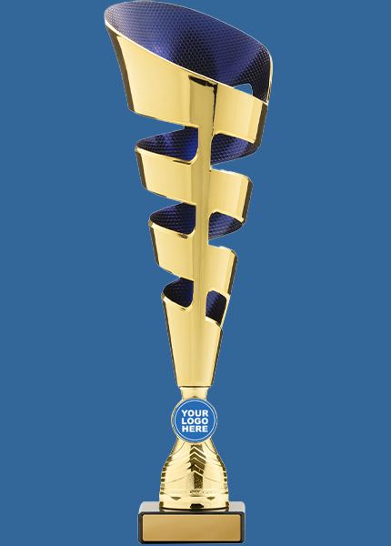 262GBU+872G Gold Plastic Majorca Cup on Black Marble Base