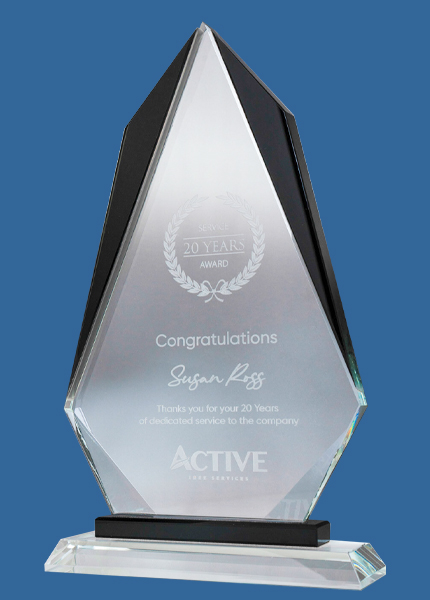 1264-3_e Dualliss Arrowhead Clear Glass Award (15mm Thick)