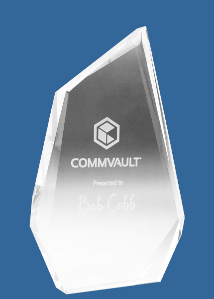 1369_e Essense Sail Clear Glass Award Trophy (19mm Thick)
