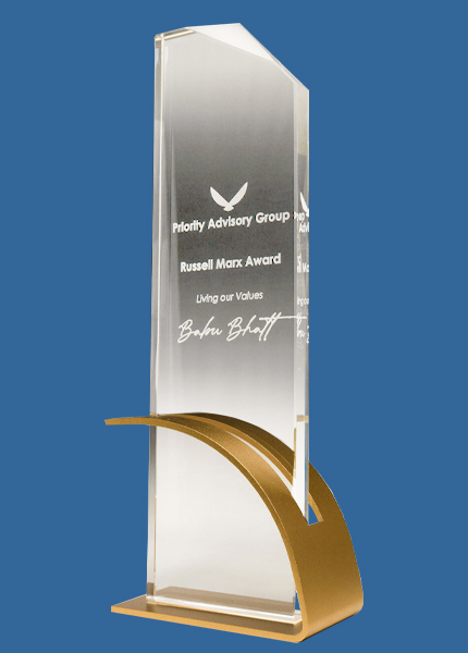 1373Ge Modern Fusion Blade Clear Glass Award (12mm Thick)
