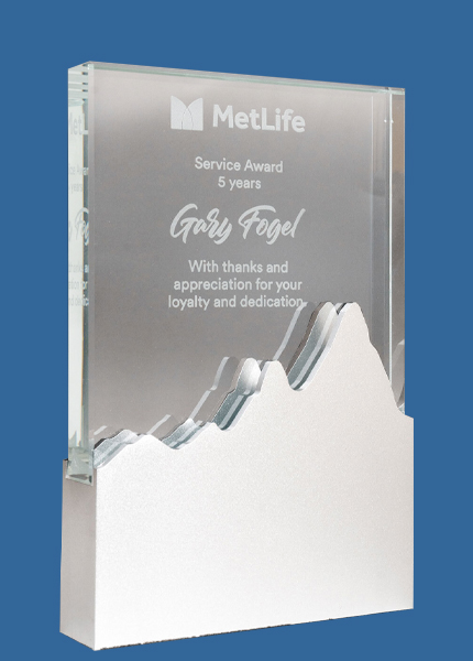 1374Se Modern Fusion Summit Clear Glass Award (19mm Thick)