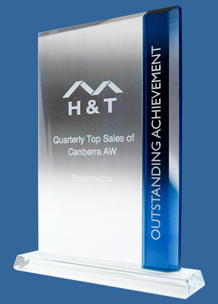 1386-3BUe Harmony Glass Rectangle Award (15mm Thick)
