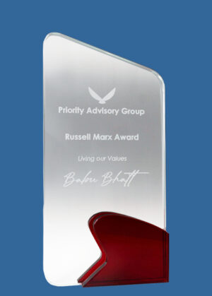 1399_Re Apex Blade Clear Glass Award Trophy (15mm Thick)