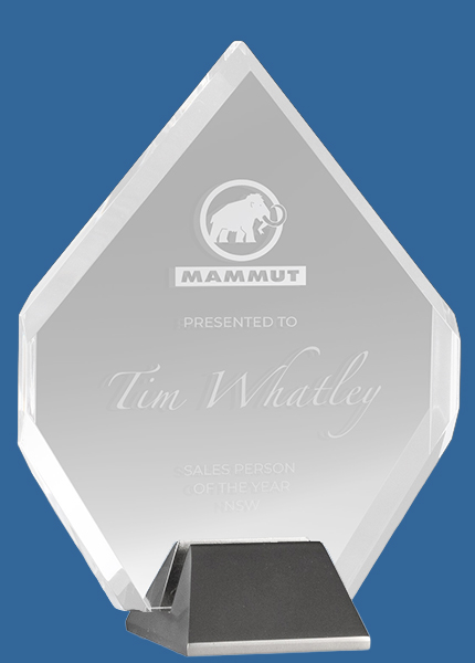 EAC05_e Glacier Series Heptagon Clear Acrylic Award