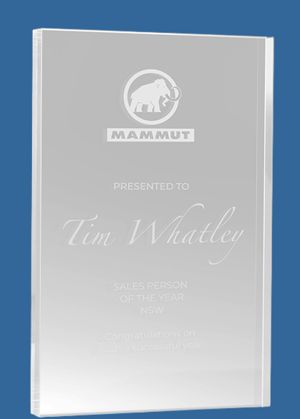 EAC3_e Arctic Rectangle Clear Acrylic Award