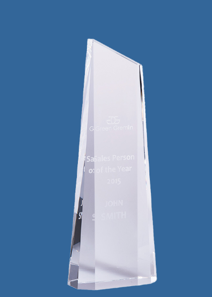IC09_e Blade Crystal Award Trophy (40mm Thick)
