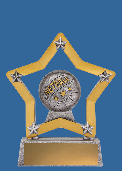 12911t Netball Mini Star Resin Trophy