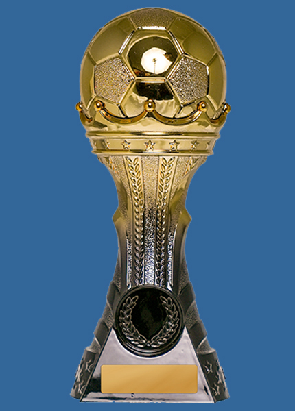 233-9GBK_e King Stand ReziMax Plasic Football Trophy