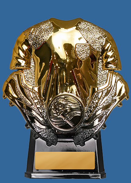 234GBK_e Invicible ReziMax Plasic Football Trophy - Gold