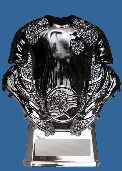 234SBK_e Invicible ReziMax Plasic Football Trophy - Silver