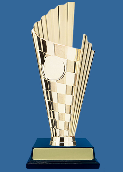 269Ge+BK Plastic Trophy Cup Gold with Black Base