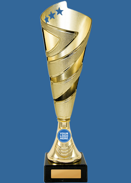 285Ge+Mk Gold Plastic Portofino Cup on Black Marble Base