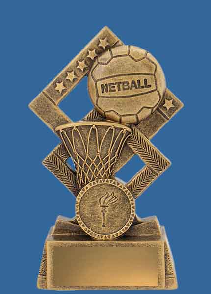 30537_t Double Diamond Resin Netball Trophy