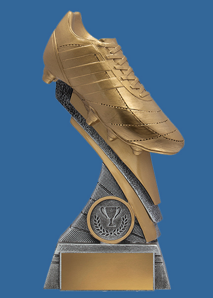 34204_t Golden Boot Resin Football Trophy
