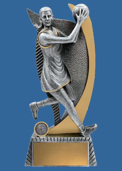 A3191_t Warrior Series Resin Netball Trophy
