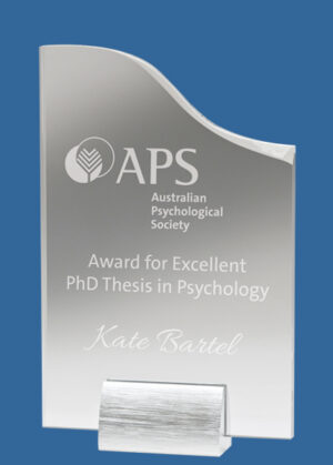 ACM920_t Wave Clear Acrylic Award on Metal Base (10mm thick)