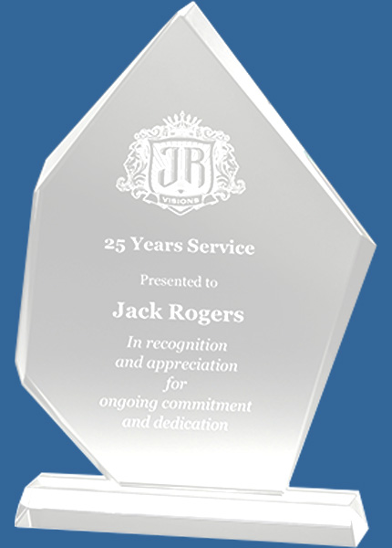 CC955_t Premier Peak Clear Crystal Award (20mm thick)