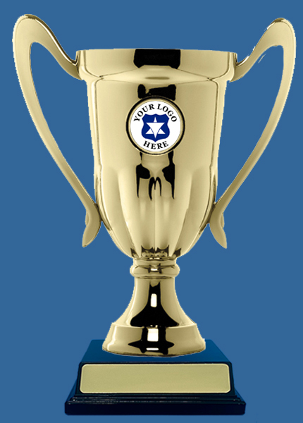 L#440-3G+BK Plastic Trophy Cup Gold with Black Base