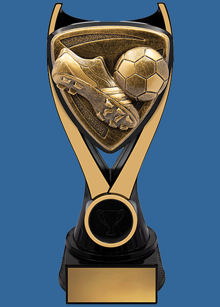 Soccer Trophy .Freestanding Gold unisex design.