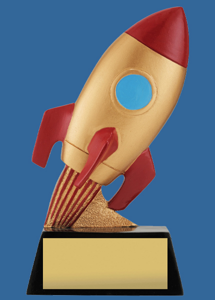 12515t Resin Rocket Ship Trophy