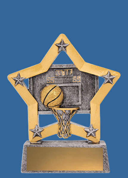 12934t Basketball Mini Star Resin Trophy