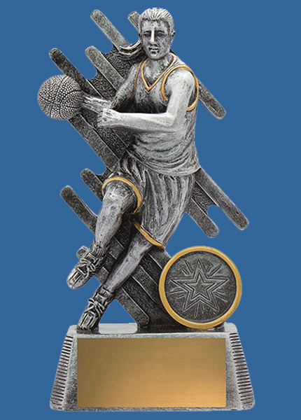 33061_t Zoom Series Resin Female Basketball Trophy
