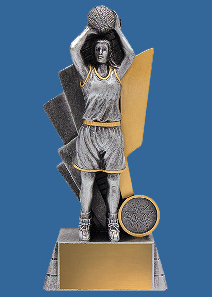 A2561_t Harrier Series Resin Female Basketball Trophy