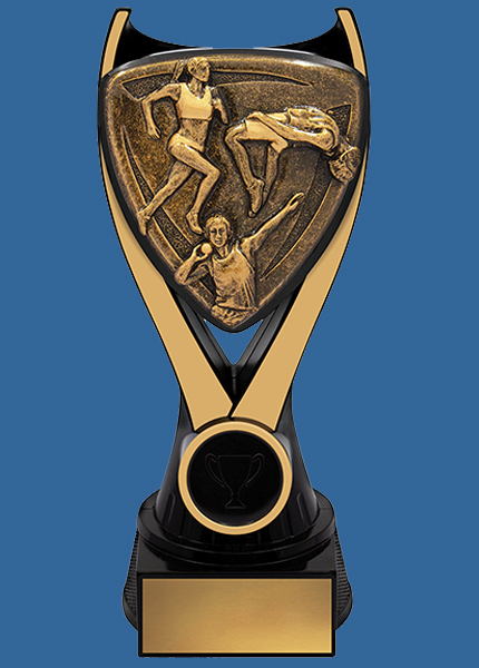 NV959_t Nova Series Plastic Trophy with Resin Track & Field Theme