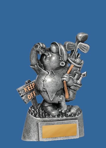 1028-10Fe Sozzled Funnie Resin Golf Trophy