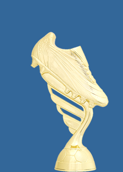 4038t Gold Plastic Boot Football Trophy Figurine - 13cm