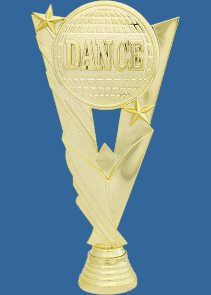 4219Gt Gold Plastic Dance Trophy Figurine - 19cm