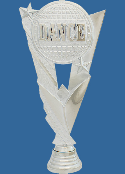 4219St Silver Plastic Dance Trophy Figurine - 19cm