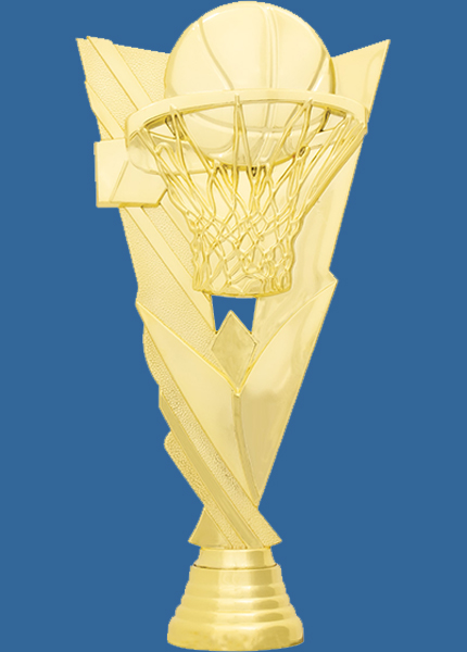4234Gt Gold Plastic Basketball Trophy Figurine - 19cm
