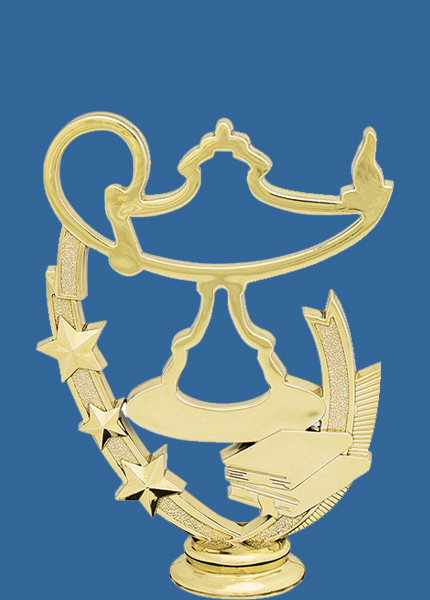 4405t Gold Plastic Academic Trophy Figurine - 13cm
