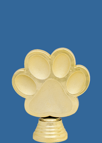 6379t Gold Plastic Pet Paw Trophy Figurine - 10.5cm