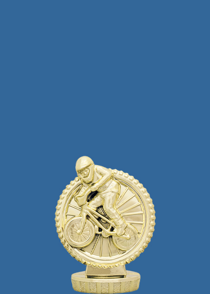 6608t Gold Plastic BMX Trophy Figurine - 7.5cm