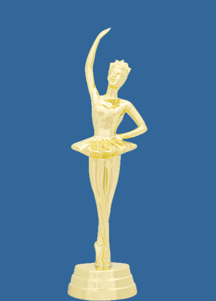 8319t Gold Plastic Ballet Dance Trophy Figurine - 14.5cm