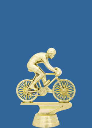 8364t Gold Plastic Male Cycling Trophy Figurine - 10cm