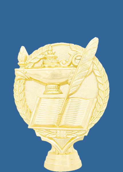 8601t Gold Plastic Academic Trophy Figurine - 12.5cm