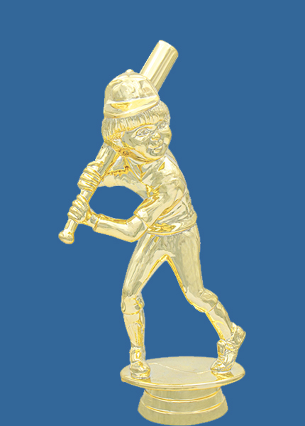 8603t Gold Plastic Female Baseball & Softball Trophy Figurine - 14.5cm