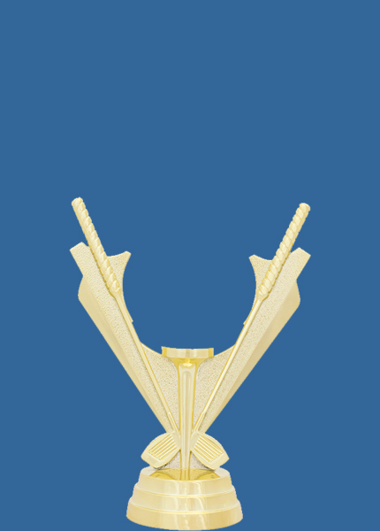 8624t Gold Plastic Ball Holder Golf Trophy - 10cm