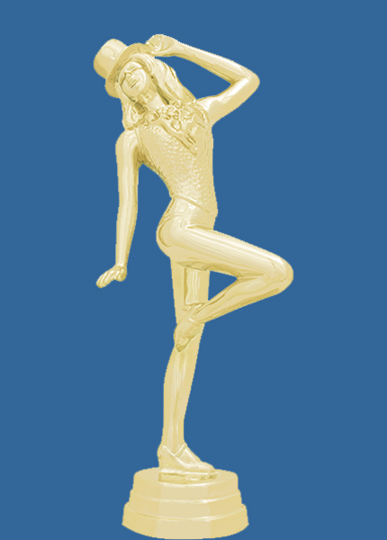 8635t Gold Plastic Tap Dance Trophy Figurine - 15cm