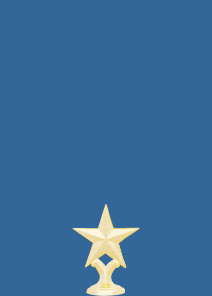 8926t Gold Plastic Star Trophy Figurine - 5cm