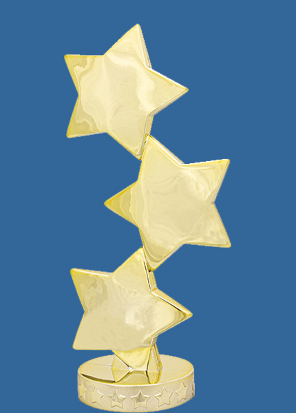 FG731t Gold Plastic Star Trophy Figurine - 15cm