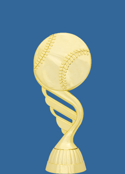 FX133t Gold Plastic Baseball & Softball Trophy Figurine - 13cm
