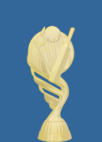 FX140t Gold Plastic Cricket Trophy Figurine - 13cm