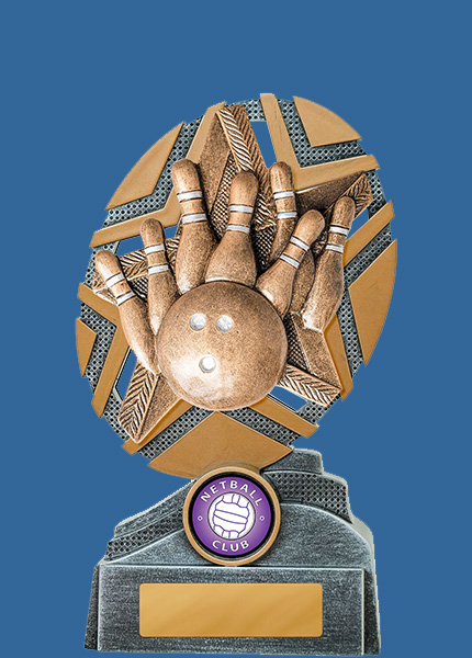 24_-RS21e StarBurst Series Bowling Resin Trophy
