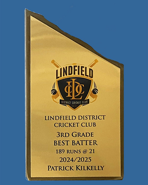 985-_MGe Gold Resin Stand with Satin Gold Metal Plate