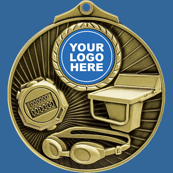 MZ130Gt Large Insert Swimming Medal Gold