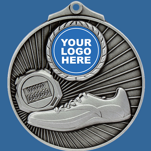 MZ147St Large Insert Athletics Medal Silver